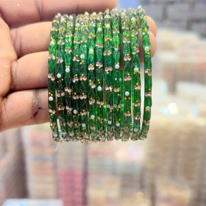 Home glass raindrop bangles